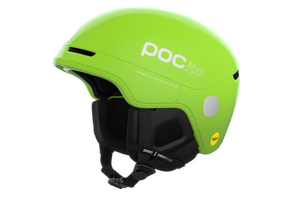 POC POCito Obex Mips Fluorescent Yellow Green skidhjälm för barn