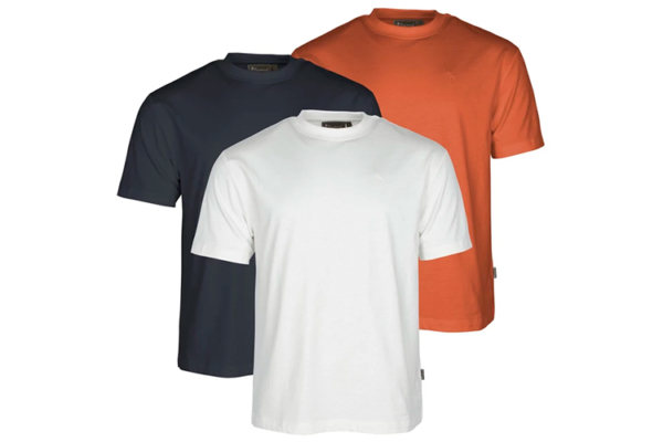 Pinewood 3-Pack T-shirt Offwhite:Indigo Blue:Burned Orange